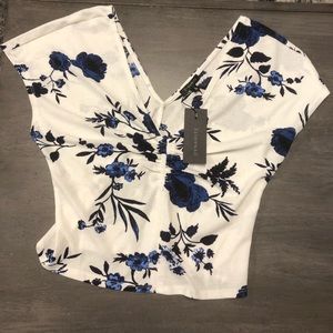 Dynamite v neck sheer top